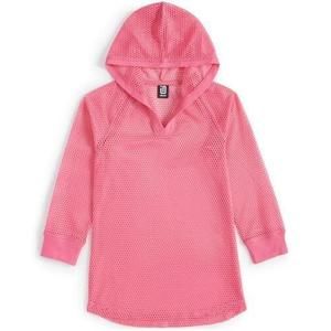 ID Ideology Big Girls Mesh Long-Sleeve Hooded Cover-up, Created for Macy's -
